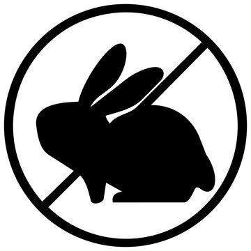No animal testing symbol cruelty-free icon representing ethical product standards isolated on white background
