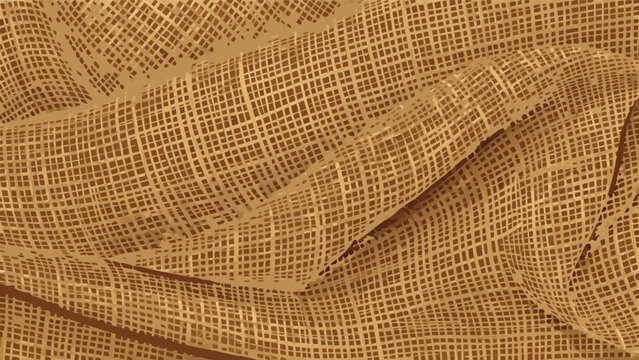 Editorial burlap texture surface vector illustration with background material close-up vector illustration