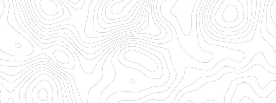 Minimalist black and white topographic map contour lines background