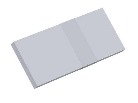 3D mockup of stacks of blank paper banknotes secured with bands, isolated on black, ideal for money design, cash concepts, finance, banking, savings, and advertising. Business finance concept