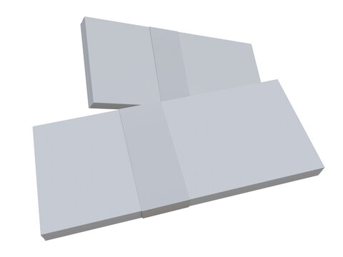 3D mockup of stacks of blank paper banknotes secured with bands, isolated on black, ideal for money design, cash concepts, finance, banking, savings, and advertising. Business finance concept