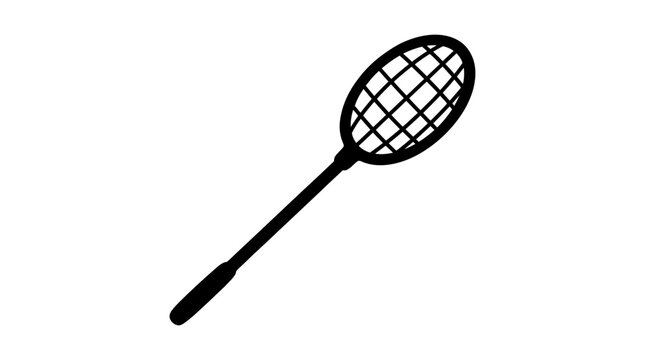 A black fly swatter silhouette against a white background flyswatter