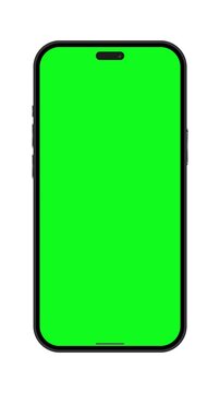 Smartphone mockup green screen video zoom animation modern mobile phone with chroma key display on white background for app presentation ui interface replacement template footage