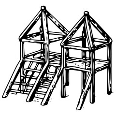 Obraz premium Jungle Gym Climbing Frame Playground Equipment for Kids