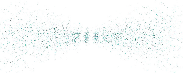 Obraz premium Abstract teal particles exploding outward with soft lighting and a white background for graphic design