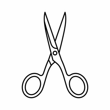 Black outline scissors