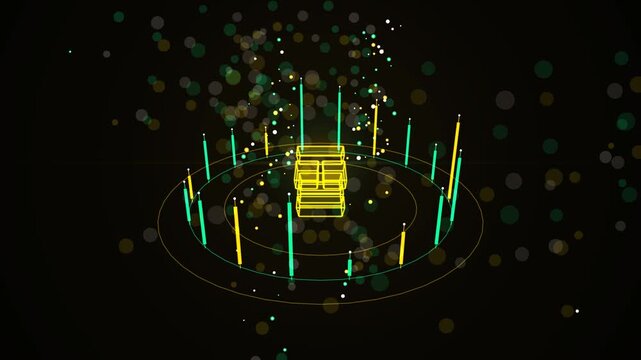 Cinematic 3D Luxury Wealth Asset Vault with Stacking Gold Bullion and Market Graph