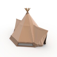 3d Render Glamping Luxury Tent © SR 3D VISUAL