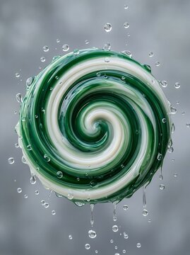 Green liquid swirl
