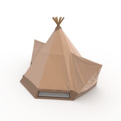 3d Render Glamping Luxury Tent © SR 3D VISUAL
