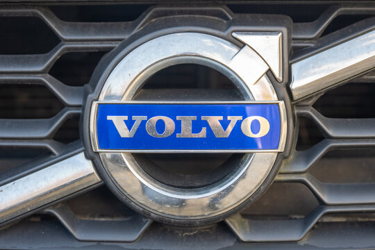 Photo of an older Volvo car logo, taken on 31st January 2025 in Beckum, Germany