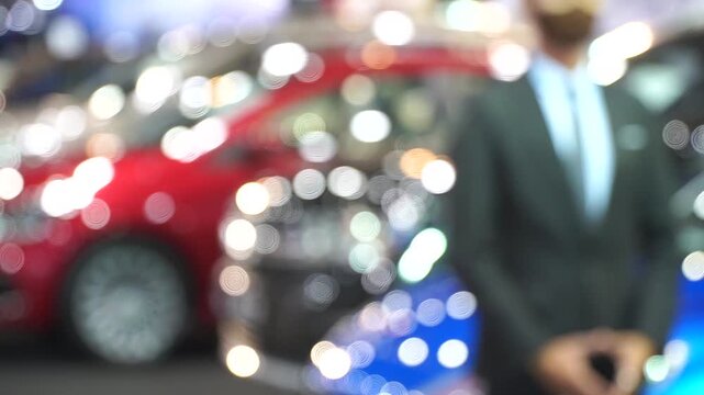 A motor show is a public exhibition that showcases current automobile models, debut concepts, and groundbreaking automotive technologies.Blur and Soft Focus.