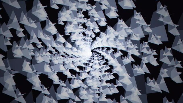 A large group of white paper airplanes.