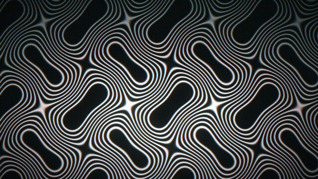 Abstract seamless pattern of flowing wavy contour lines with a subtle neon glow. Modern grainy texture suitable for tech, poster, or wallpaper designs.