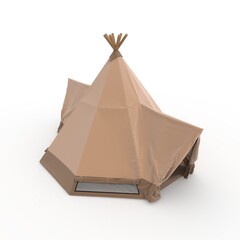 3d Render Glamping Luxury Tent © SR 3D VISUAL
