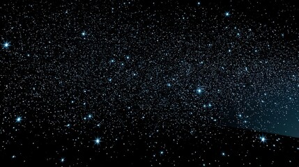 Fototapeta premium Vast Starry Night Sky with a Distant Comet Tail Streaking Across the Darkness
