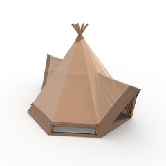 3d Render Glamping Luxury Tent © SR 3D VISUAL