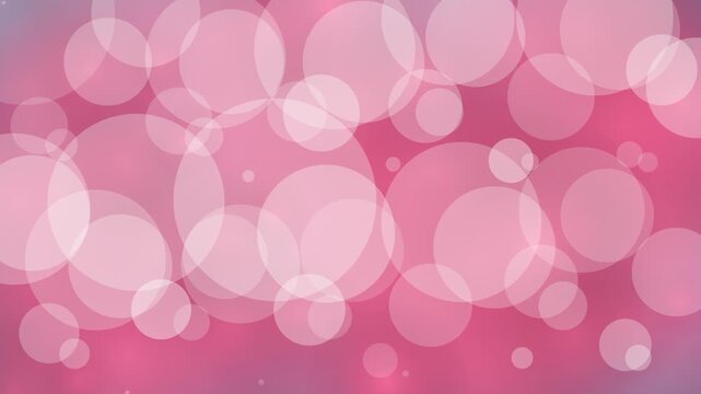 Vibrant Animated Bokeh Light Circles Moving Smoothly On A Pink Gradient Background Loop