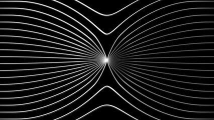 Luminous spiral rings creating mesmerizing depth and continuous motion
