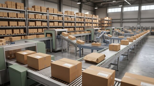 Automated E-Commerce Fulfillment Center with Smart Warehouse Logistics