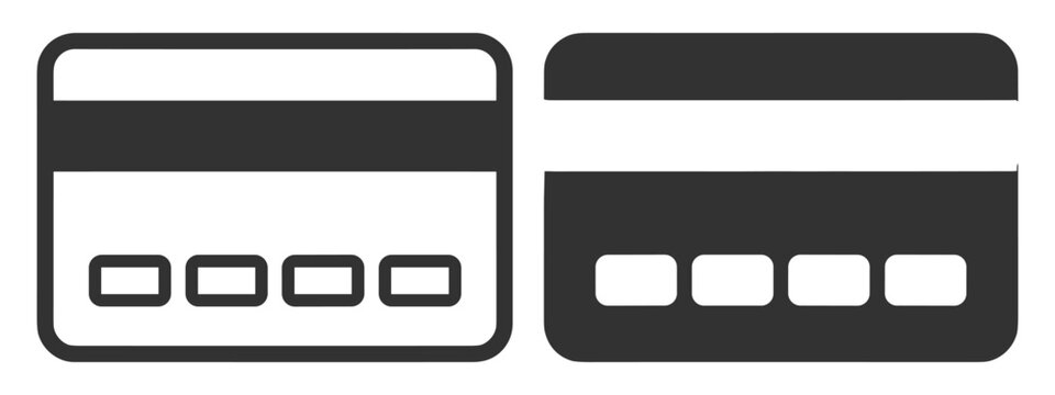 credit cards icons vector illustration on transparent background