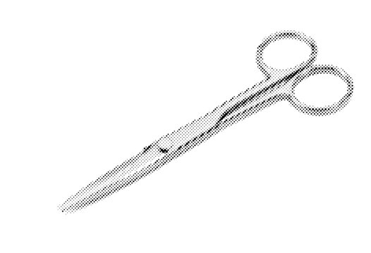 Surgical scissors medical instrument in surgery steel metal of tool hospital equipment sharp cut sterile clinical healthcare isolated