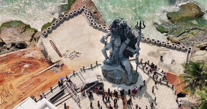 The Aazhimala Shiva Temple is a Hindu temple located on the coast of the Arabian Sea near Vizhinjam in the Thiruvananthapuram district of Kerala, India.