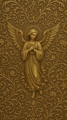 Fototapeta premium Ornate angelic wallpaper for mobile