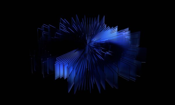 Abstract background design, futuristic glass structure, 3d render