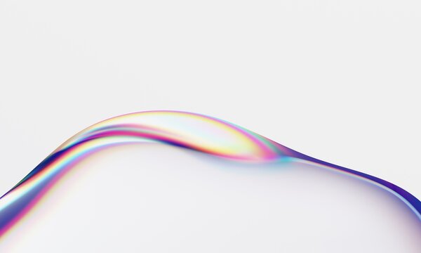 Abstract colorful shape, 3d render