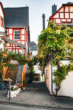 Historic half-timbered houses in Beilstein, Moselle Valley, Germany