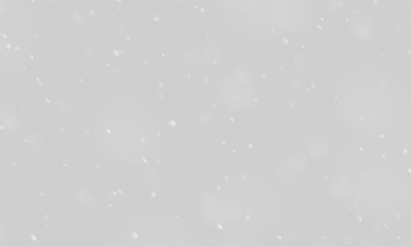 Subtle white snowflakes scattered on a transparent background with soft edges on transparent background
