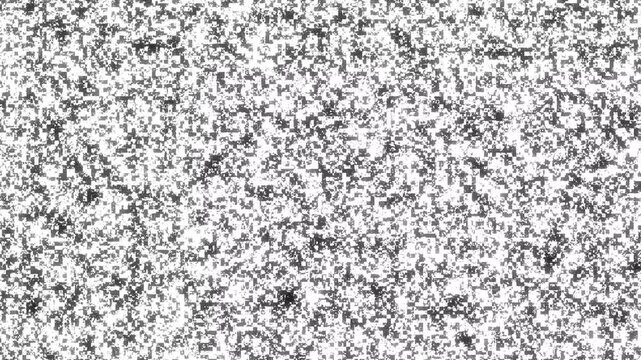 Old TV static noise distortion. Glitch noise static television VFX. Monochrome analog television scanlines overlay. Vintage CRT screen lost signal VFX.