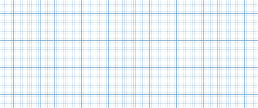 Classic light blue graph paper vector background with fine millimeter grid line structure for engineering blueprint drafting scientific math chart and architect scale plan