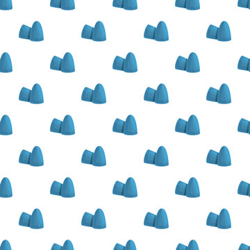 Repeating blue cuberdon candy creating a seamless sweet food background