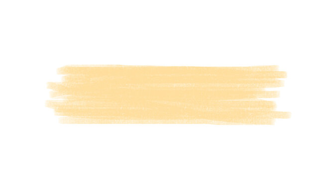 Yellow marker brush stroke for design accent