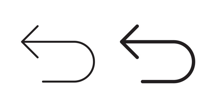 Undo icon line logos kit