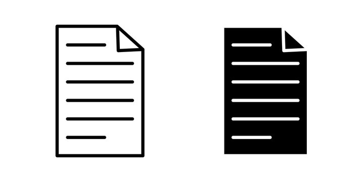 Document icon line logos kit