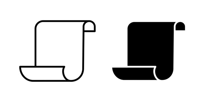 Scroll icon line logos kit