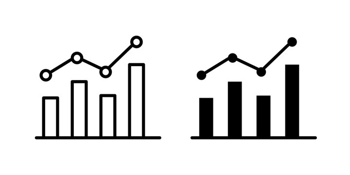 Analytic icon line logos kit
