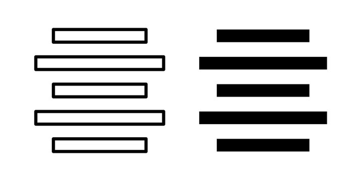Align center icon line logos kit
