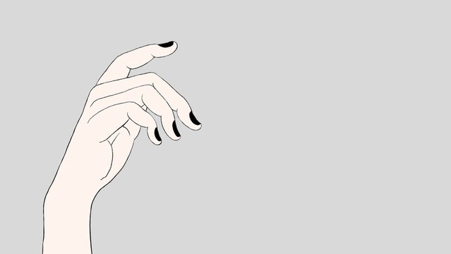 beautiful hand expression, hand illustration, 
Delicate line-art of a hand, fingertips in a Buddhist mudra-like prayer gesture, serene meditative atmosphere, imbued with the tranquility of a statue.