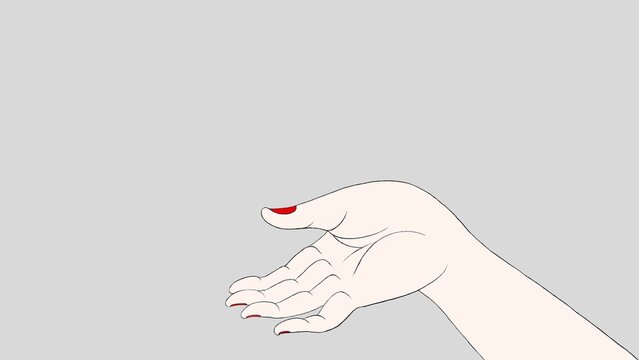 beautiful hand expression, hand illustration, 
Delicate line-art of a hand, fingertips in a Buddhist mudra-like prayer gesture, serene meditative atmosphere, imbued with the tranquility of a statue.