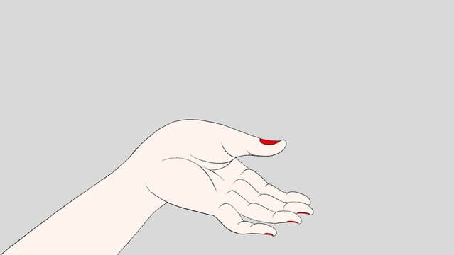 beautiful hand expression, hand illustration, 
Delicate line-art of a hand, fingertips in a Buddhist mudra-like prayer gesture, serene meditative atmosphere, imbued with the tranquility of a statue.