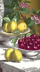 Fototapeta premium Fruits cherries mobile wallpaper