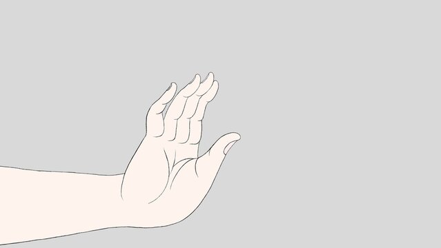beautiful hand expression, hand illustration, 
Delicate line-art of a hand, fingertips in a Buddhist mudra-like prayer gesture, serene meditative atmosphere, imbued with the tranquility of a statue.
