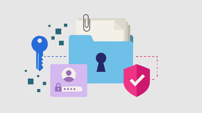 Digital Security and Data Protection Concept Illustration