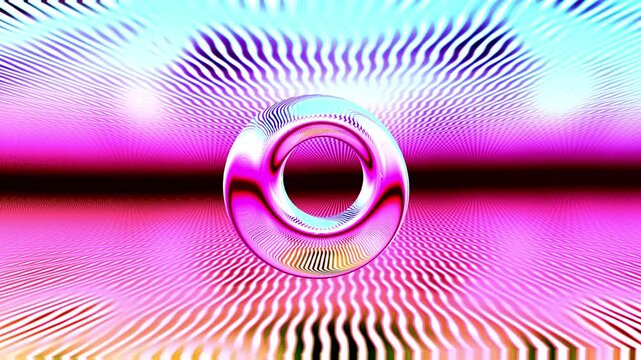 Vivid Spectrum Holographic Fractal Mandala with Dynamic Optical Moire Interference 4K