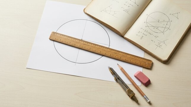 Geometry Lesson: Circle Radius and Diameter Study