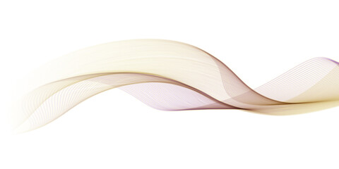 Fototapeta premium Abstract flowing gold and purple waves on white background.